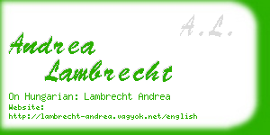 andrea lambrecht business card